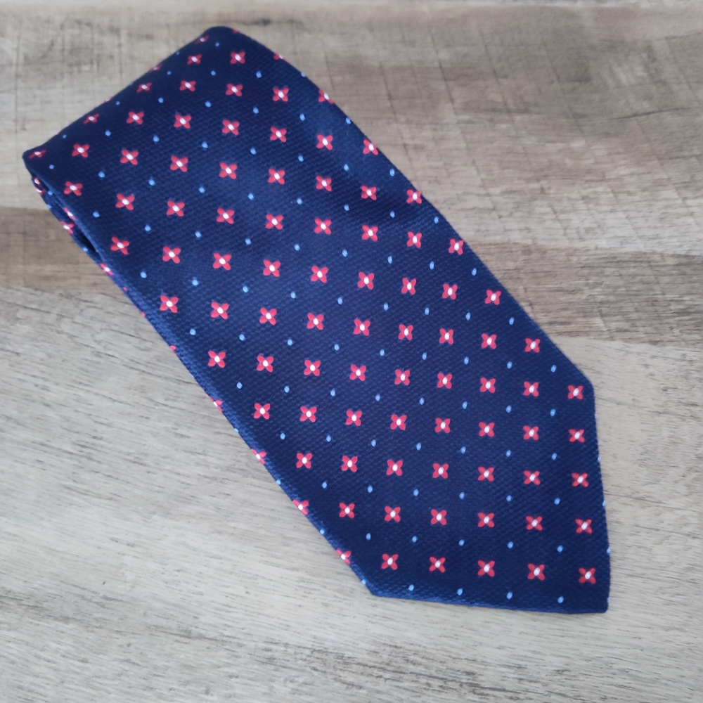 Turnbull & Asser Blue Pink Silk Tie Classic Accessory